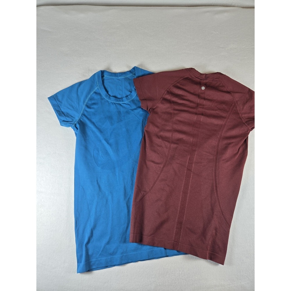 CRZ Yoga Athletica Women's Active Shirts Lot of 2 Size XS Blue And Burgandy